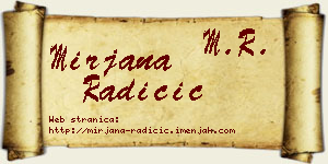 Mirjana Radičić vizit kartica